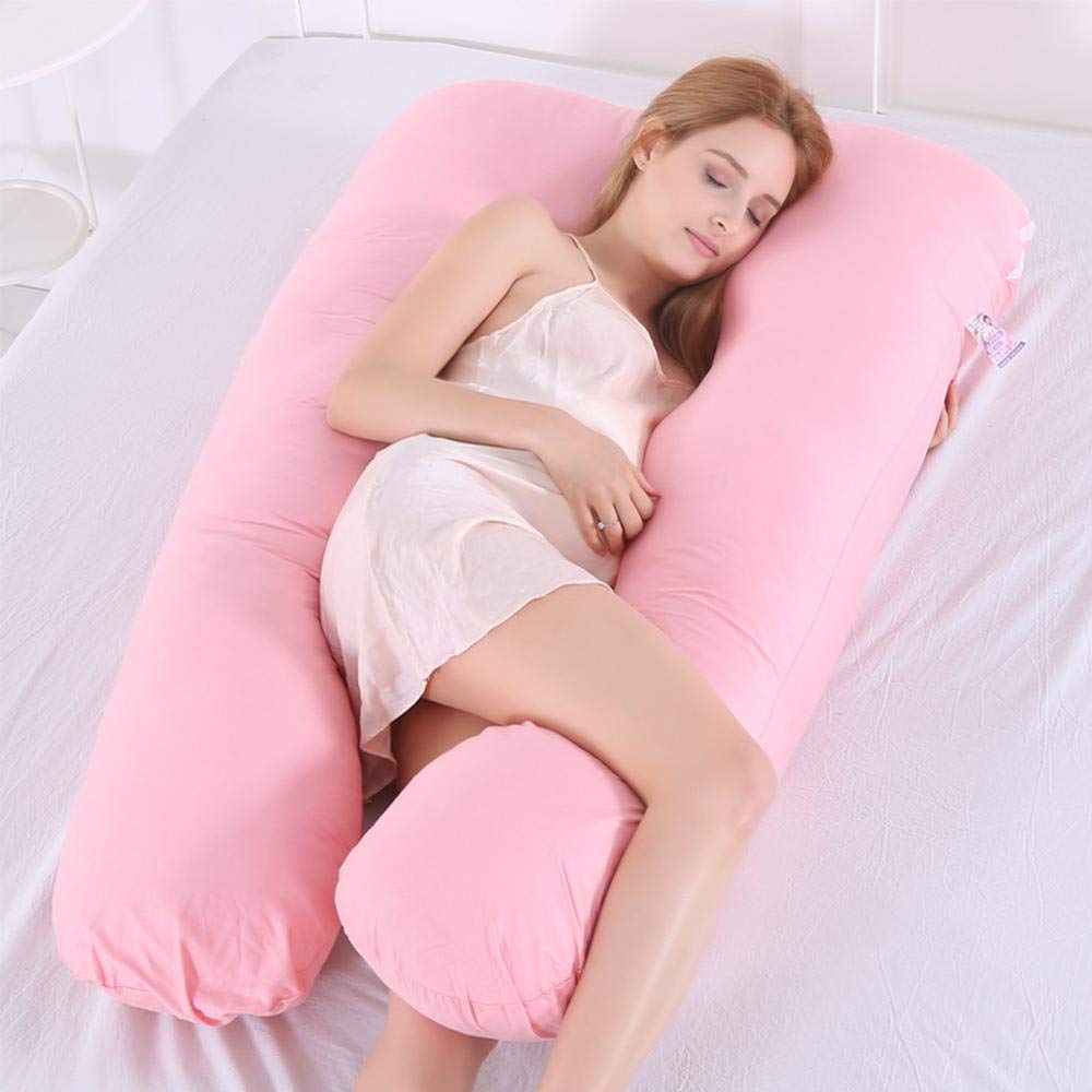 Maternity Pillow Full Body U Shape Pregnancy Pillow for Maternity Back Support Cuddle Sleeping Breastfeeding Feeding with Removable Washable Cotton Pillowcase 65X 120CM