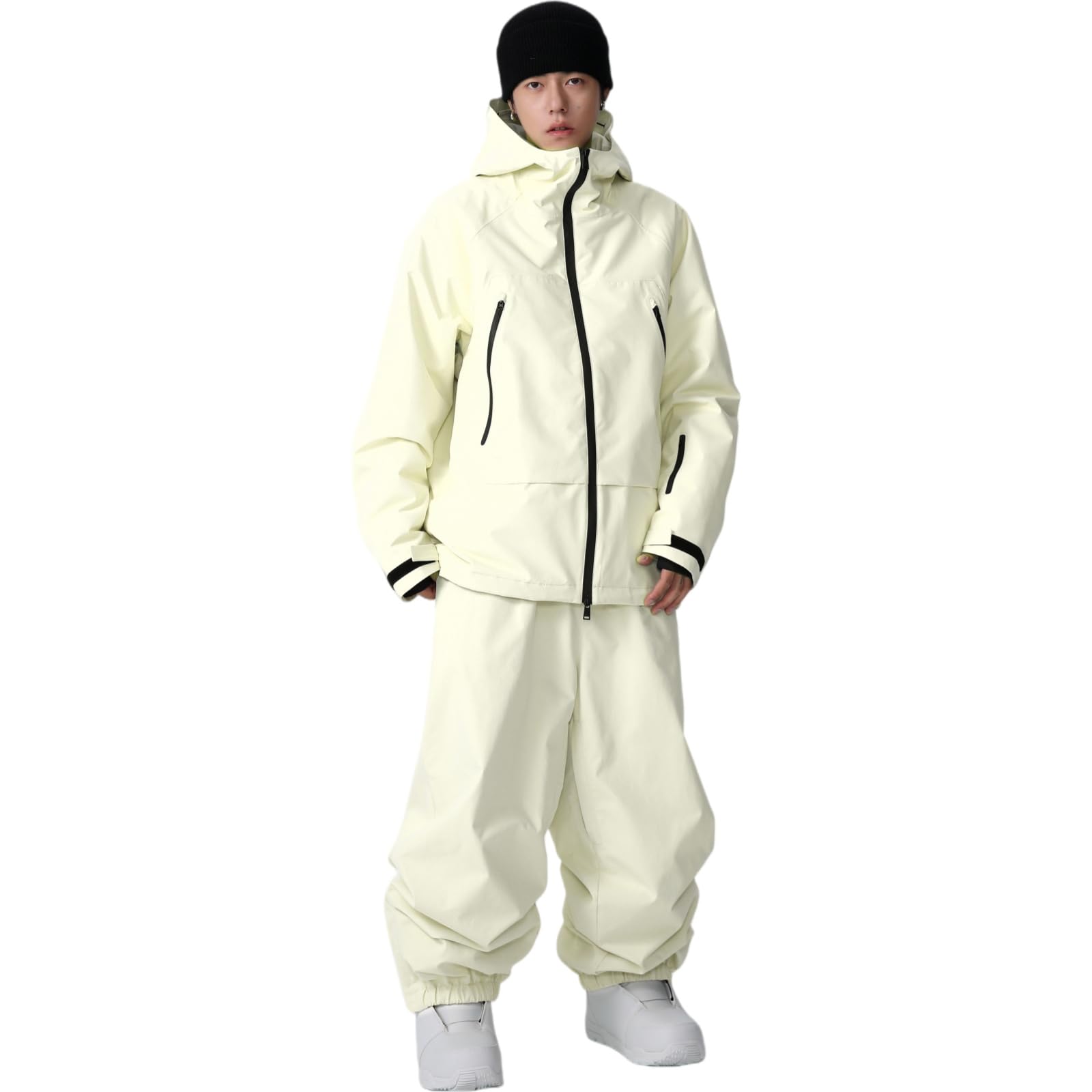 Set da sci e pantaloni da sci, da uomo, da donna, 2 pezzi, tuta da neve, colonna d'acqua, giacca da neve, traspirante, antivento, pantaloni da neve per sci, snowboard