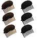 Produktbild Haifly 6 Stück Schwamm Haar Former Kamm Haare Erhöhen Styling Zubehör Hochsteckfrisur Haarkissen Schwarz und Kaffee