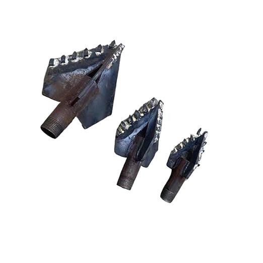 Broca de Aleación Duro para Perforación de Pozo de Agua, Rig de Perforación Eléctrico, Broca de 3 Alas, Tubo de Perforación de 1 Pulgada(120mm) miniatura 5
