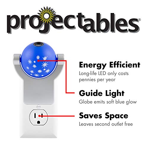 Projectables Solar System Led Night Light, Plug-In, Dusk-To-Dawn Sensor, Auto On/Off, Projects The Solar System Featuring Mercury, Venus, Earth, Mars, Saturn & Neptune, Blue/Silver, 11798 #TOP3