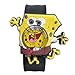 Reloj Niño ZWRY Can Bend Correa Bob Esponja Reloj para niños Silicona Suave Banda Negra Relojes para niños Estudiante Niños Niña Reloj Niño Reloj de Cuarzo Negro