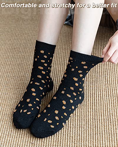 Image of IIG 3-5 Pairs Womens Super Thick Warm Winter Crew Socks Cute Fashion Knit Cozy Socks Gifts for Women