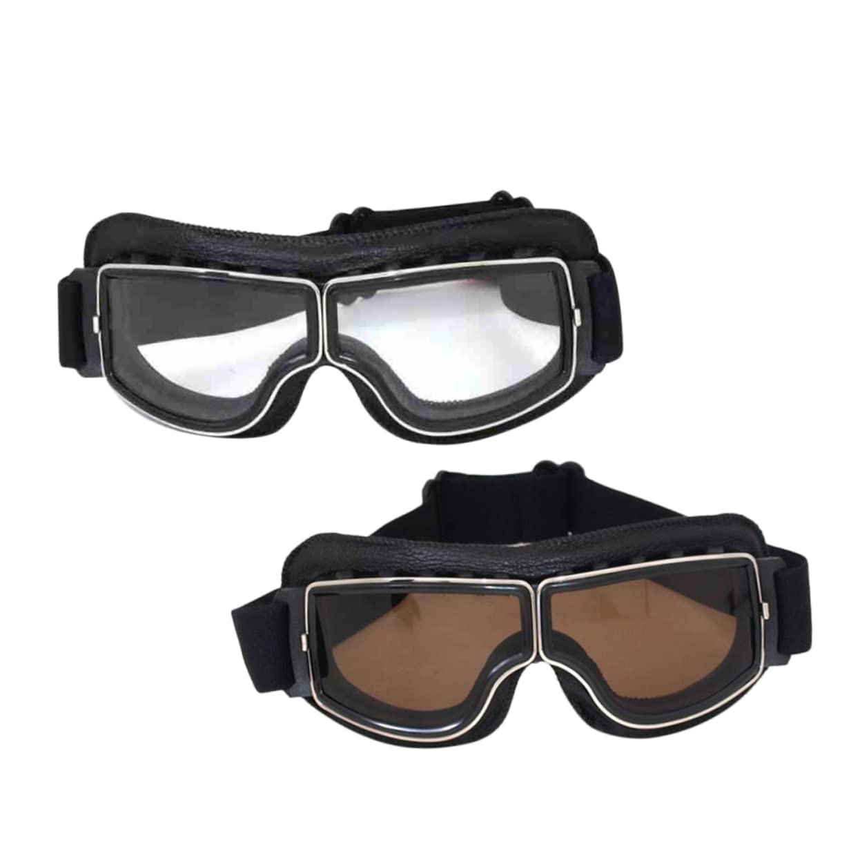 INOOMP 3 Pezzi Snowboard Sci Per Uomo Donna Occhiali Da Equitazione Fascia Elastica Uv400 Montatura Nera Occhiali Da Sport Sulla Neve