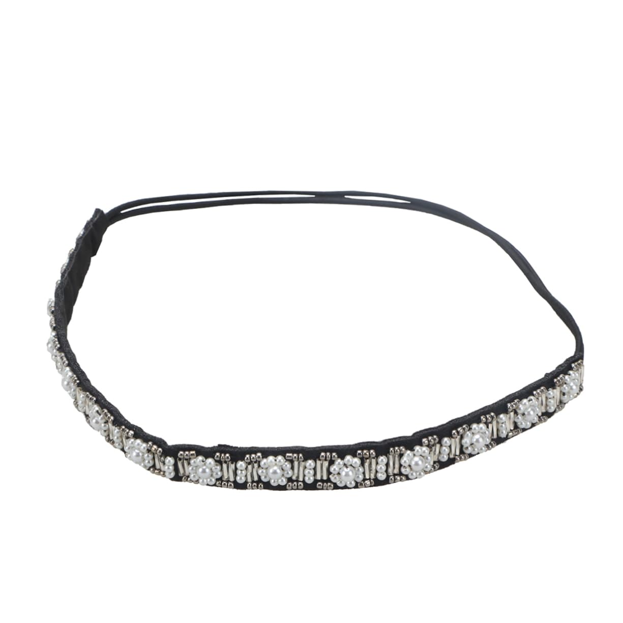 VALICLUD Fasce per Chioma Fatte a Mano Elastiche 6 Pezzi Perline Imitazione e Cristalli Elasticizzato Donna per Acconciature Eleganti e Comode