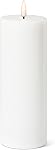 Abbott Collection Wax LED Flameless Ball Candle - Sand | Flameless LED, Real Wax, 8-Hour Timer, 2 AA Batteries, 4"D