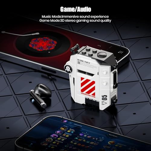 Image of GravaStar Bluetooth Earphones Wireless P5 Earbuds with Charging Case,Bluetooth 5.2 Stereo Built-in in Ear Microphone,Replaceable Charging Case,Type C(Christmas Edition)