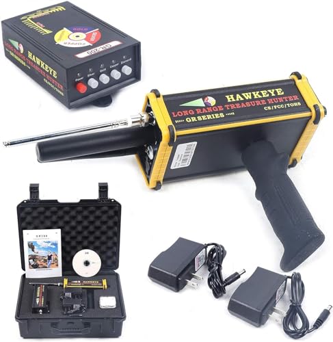 Taygate Escáner Remoto para Minas Oro Detector de Metales de Largo Alcance Detector Profesional de Oro y Metales Detector de Puntero subterráneo de 100 m con Pantalla Digital LED y Antena
