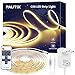 Produktbild COB LED Streifen Warmweiss 3000K,PAUTIX 5m Dimmbar 12V Flexibel LED Strip lights Set mit RF Fernbedienung und GS Netzteil,CRI 80+ Hell Unterbauleuchte für Schlafzimmer Küche Home DIY Dekoration