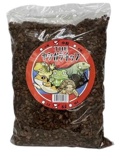 THE ヤシガラチップ 中粒 6L 5袋 床材 爬虫類 両生類 養殖用 育成用 幼虫 成虫【取扱許可オリジナルシール付き ※取扱許可店ではない、またはオリジナルシールが貼り付けされていない偽造品にはご注意ください。】