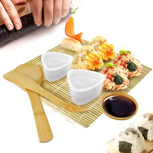 Juego de fabricación de sushi, alfombrilla de sushi, hojas de sushi, accesorios de sushi, juego de sushi para hacer sushi heis, sushi, forma onigiri, fabricante de onigiri, sushi roller, sushi go,