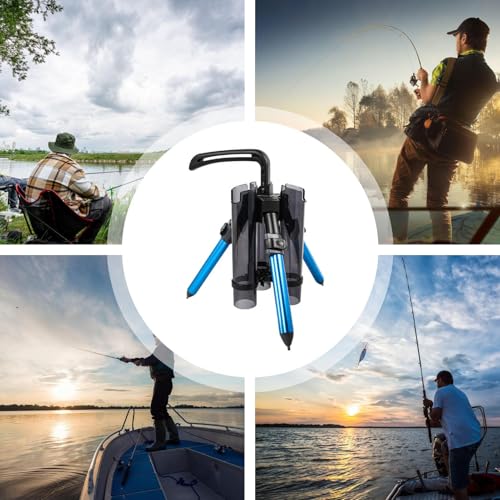 Support de canne à pêche pour trépied stable avec structure de sol pliable