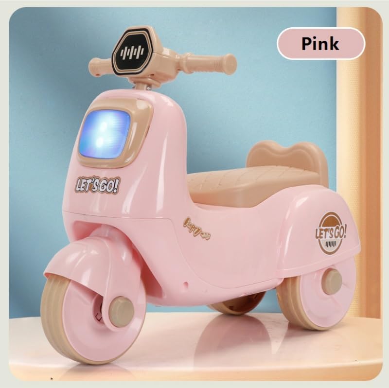 Samochód na biegunach, Wiggle Car Mobilna zabawka motocykl ze światłami Muzyka dla dzieci Cartoon Dopasowane kolorystycznie dziecięca huśtawka Card(Wei�)