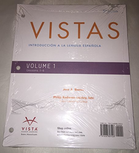 Vistas 5th Vol. 1 (Lessons 1-6) Looseleaf Textbook