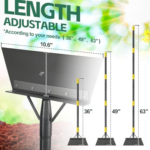 Pala de limpieza para jardín, mango ajustable 63" miniatura 4