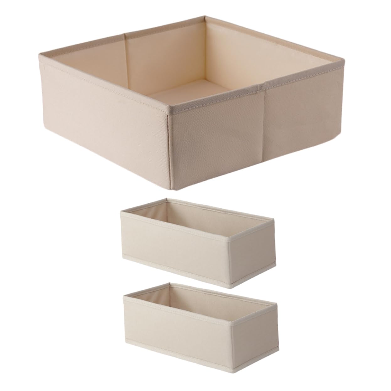 BESTOYARD 3piezas Caja De Almacenamiento De Ropa Interior Compartimentos Organizador Para Ropa Interior Para Armarios y Contenedor De Tela Para Calcetines y Sujetadores y Calcetines