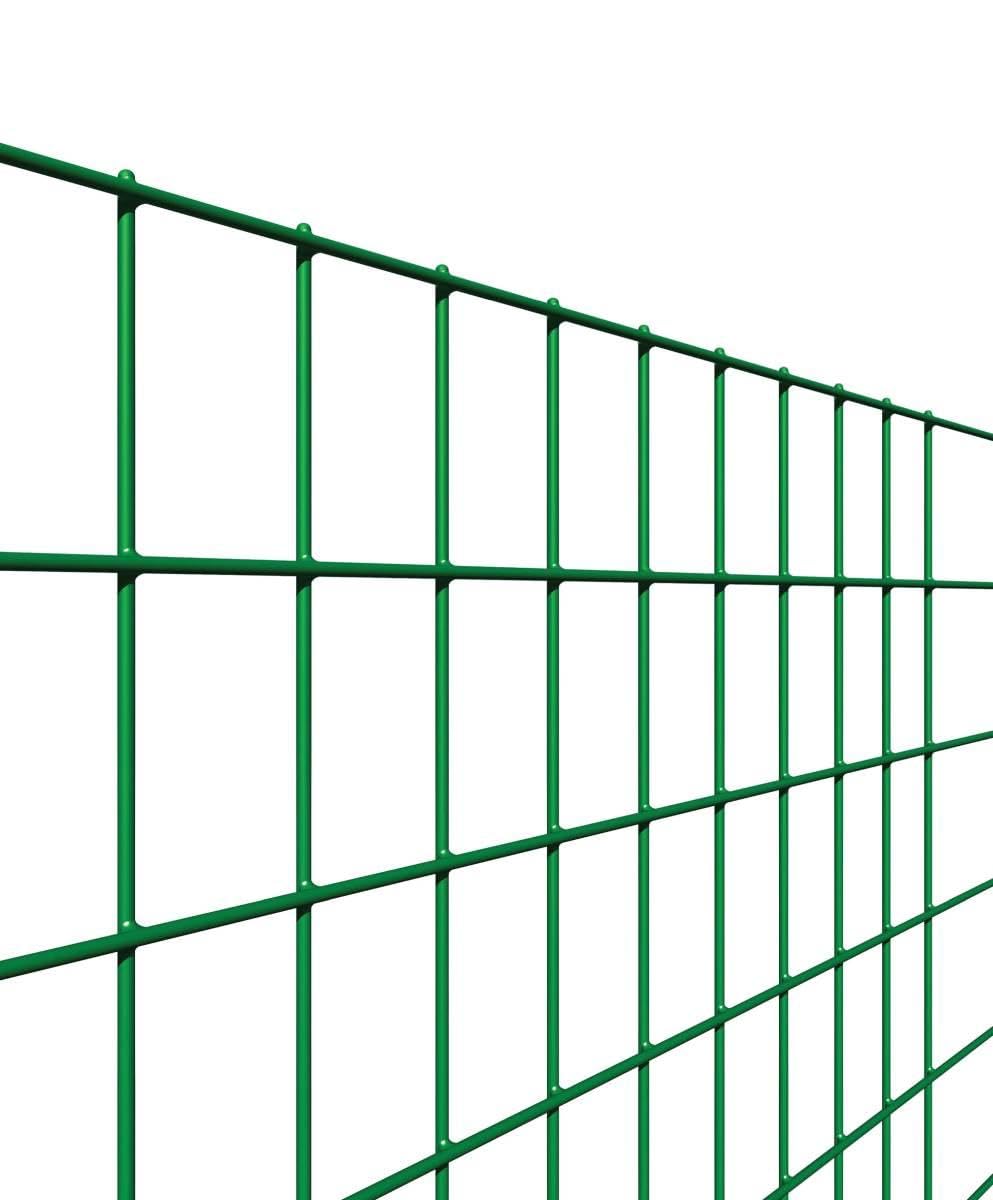 Rete Metallica Plastificata Verde per Recinzione, 100 cm x 25 mt, Maglia 50x75 mm, Elettrosaldata