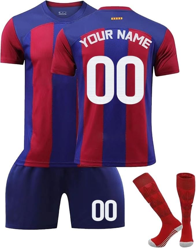 Camiseta fútbol Niño y Adulto Personalizadas 2024/2025 Conjunto equipación Fútbol Hombres Casa/Visitante DIY Personalizadas Nombre y Número, El Regalo de fútbol