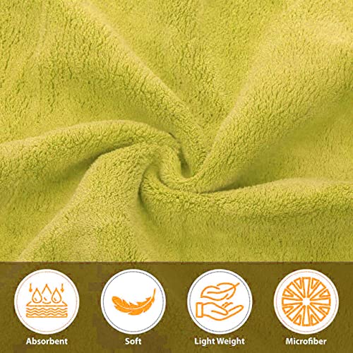Image of 600 GSM Heavy Microfiber Cloth for Car Cleaning and Detailing, Dual Sided, Extra Thick Plush Microfiber Towel Lint-Free (600GSM, Yellow)
