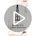 Image of DeckUp TIVA Engineered Wood Corner Ladder Book Shelf (Walnut, Matte Finish)