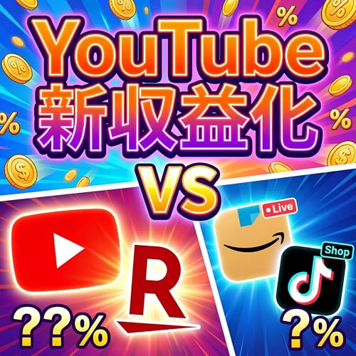 ㊙YouTube新収益化の裏側🤑楽天商品タグ付けショッピング新機能！TikTok Shopとの違いは？ダークホースAmazon Liveは日本に来るの？副業／アフィリエイト最新情報
