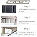 Car Visor Mirror, Sun Visor Mirror with Straps, Cosmetic Makeup Visors Mirrors for Truck Cars, SUVs, Car Mirrors Vanity for Women Girls, Universal Interior Cars Accessories(Black)