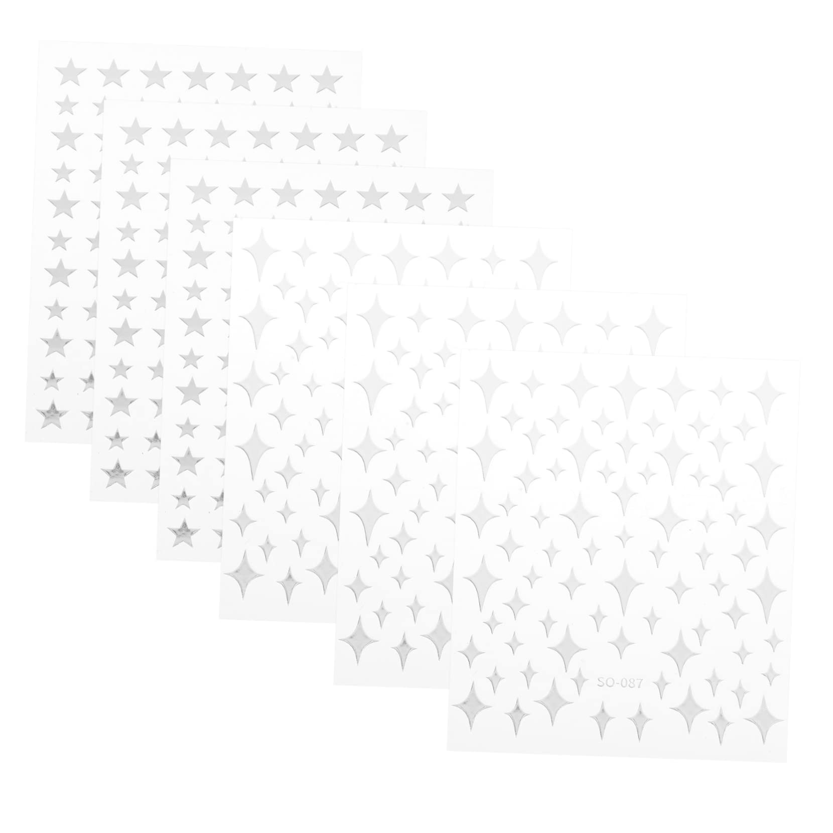 NOLITOY 40hojas Pegatinas De De Uñas Autoadhesivas Diseño De Estrellas De Calcomanías y Plata Para Decoración De Manicura