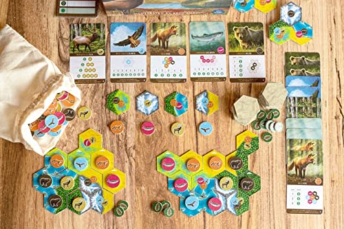 LITTLE ROCKET GAMES Cascadia Table Game in Italian, Multi-Coloured, Multicolored - Image 3