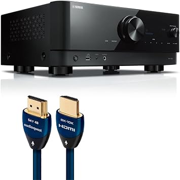 Yamaha RX-V4 5.2 Channel AV Receiver with AudioQuest Sky 3m HDMI Cable