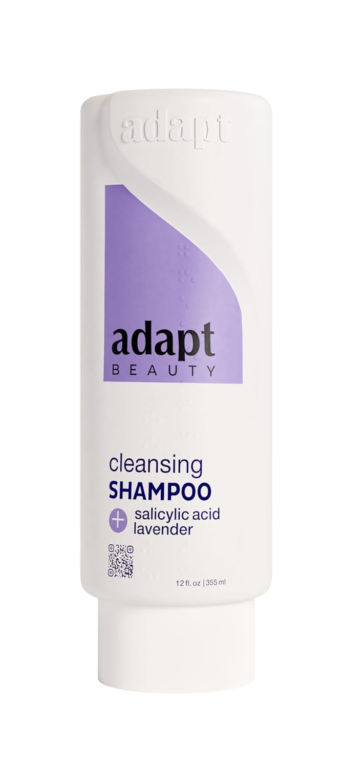 Deep Clean Shampoo with Salicylic Acid & Lavender – Inclusive, Fast-Rinse, Sulfate-Free Formula – Accessible Packaging with Braille & Smart Cap – 12 oz
