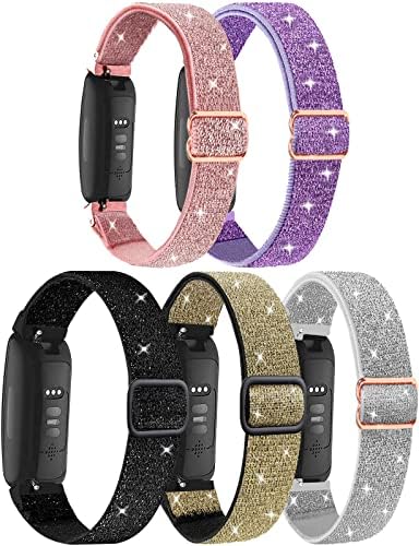 Amazon.com: 5-Pack Elastic Nylon Bands Compatible with Fitbit Inspire 3 ...