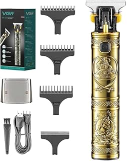 ماكينة حلاقة وتشذيب شعر احترافية سلكي-لاسلكي وظيفة تربو شفرة دقيقة 3 ملحقات امشاط وقت استخدام طويل - حل مريح وعملي V-096