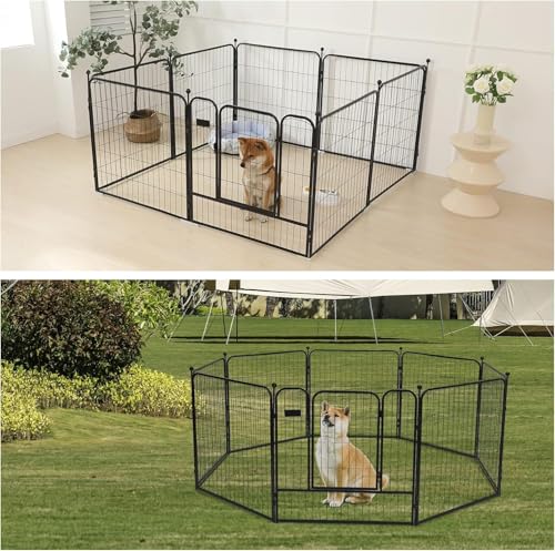 Shinyever 犬 サークル 中大型犬用 犬 ケージ ペットフェンス ペットサークル 犬 ゲージ 幅150*奥行150*高80cm パネル8枚 の商品画像 7