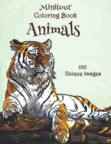 Minitour Coloring Book, Animals: 100 Unique Images