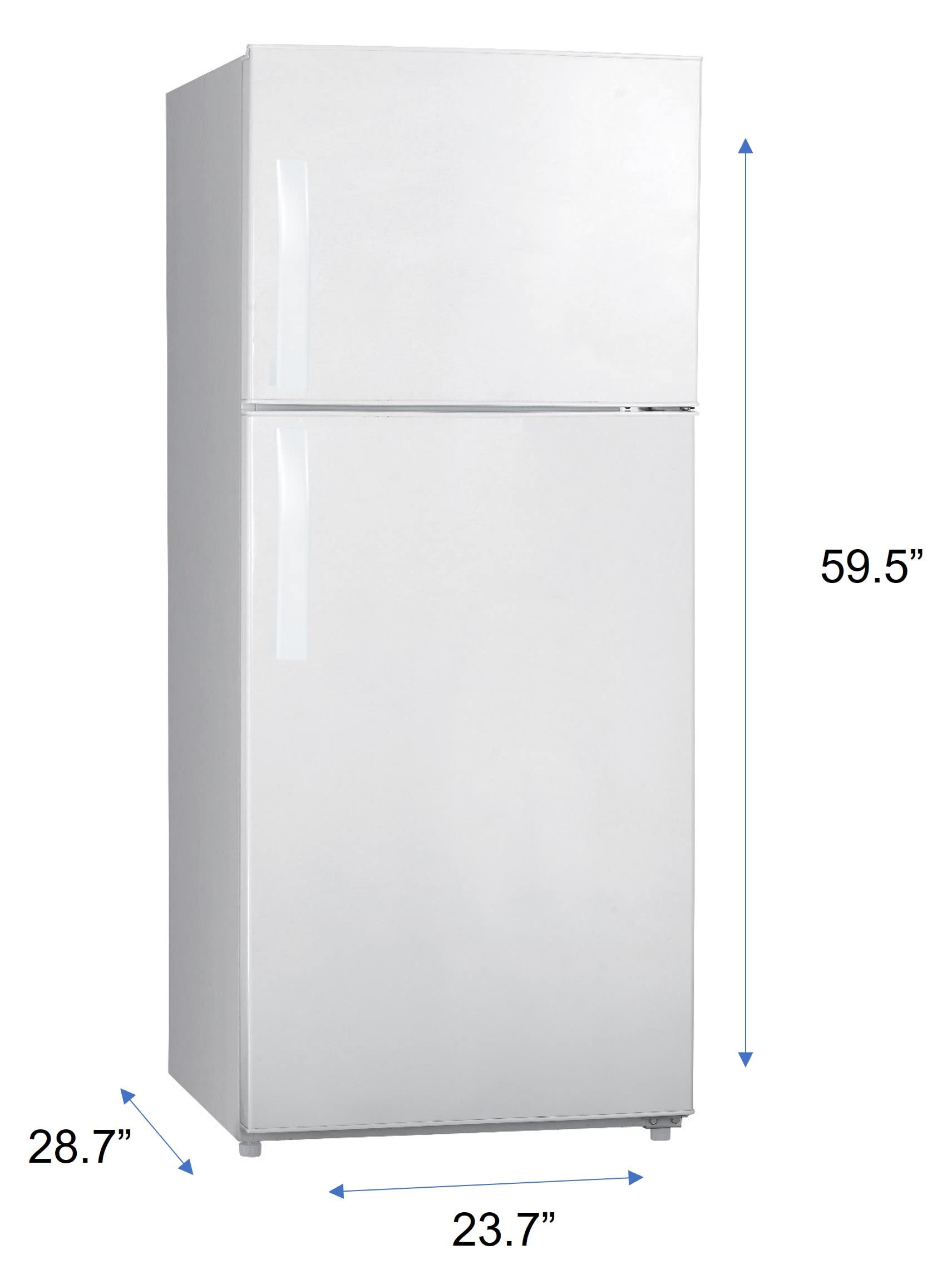 Premiumlevella 12 Cu. Ft. Frost Free Top Freezer Refrigerator In White on Fridge.com - View 4