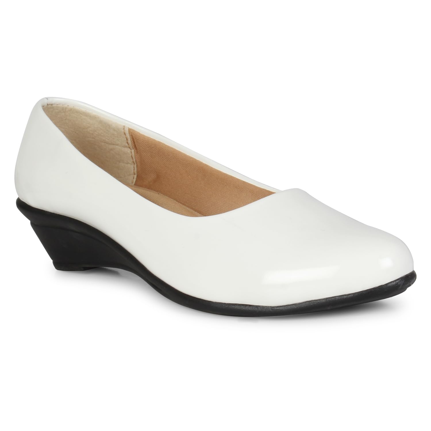 Anita Sarees Women Stylish Formal Wedges Heel Ballet Flats | Comfortable Belly Shoes Trendy Slip On Bellies for Women and Girls, 1 Pair (White) (B0D54FBWJH) Amazon Price History, Amazon Price Tracker