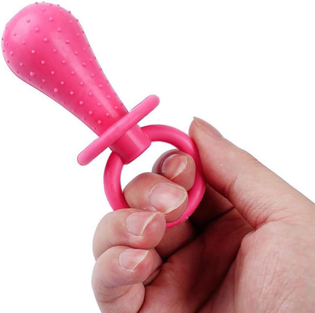 Squeaky Dog Toy, Cute Rubber Milk Bottle Pacifier Shaped Chew Toy, Teething Molar Puppy Supplies for Small Medium Dogs image 2