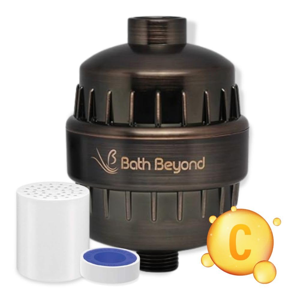 BathBeyond Shower Filter Vitamin C 15 Stage High Output Water Filter With cartridge for Hard Water - Shower Head Filter Removes Chlorine Fluoride and Improves The Condition of Your Skin, Hair (B07Q8B4CRR) Amazon Price History, Amazon Price Tracker