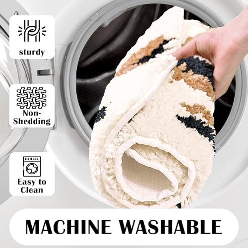 Tyrot Boho Bathroom Rugs Non Slip Washable Western Aztec Bath Mats Rugs for Bathroom Floor Fluffy Plush Soft Absorbent Farmhouse Carpet for Shower, Kitchen, Entryway, 20x32 inch by Tyrot - Used condition - Image 6