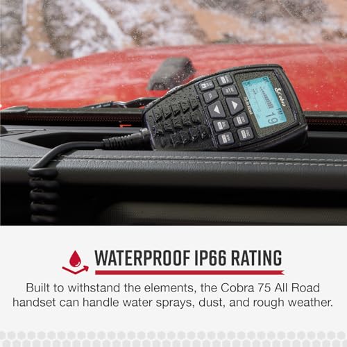 Image of Cobra 75 All Road CB Radio Wireless Microphone with Bluetooth Connectivity - AM /FM, Waterproof, Pack of 1