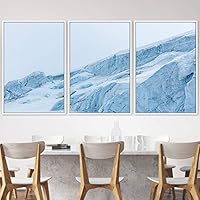 3 Piece Framed Canvas Wall Art Snow Mountain Canvas Prints Home Artwork Decoration for Living Room,Bedroom - 16