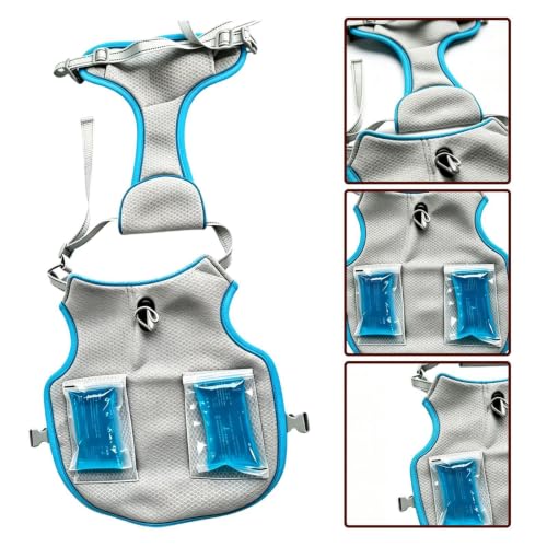 Chaleco refrigerante para perros transpirable con sistema ajustable de hielo 8