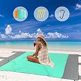 ZAZE Beach Blanket Sandproof Oversized, 82''x82''Extra Large Thick Windproof Waterproof for 4-6...