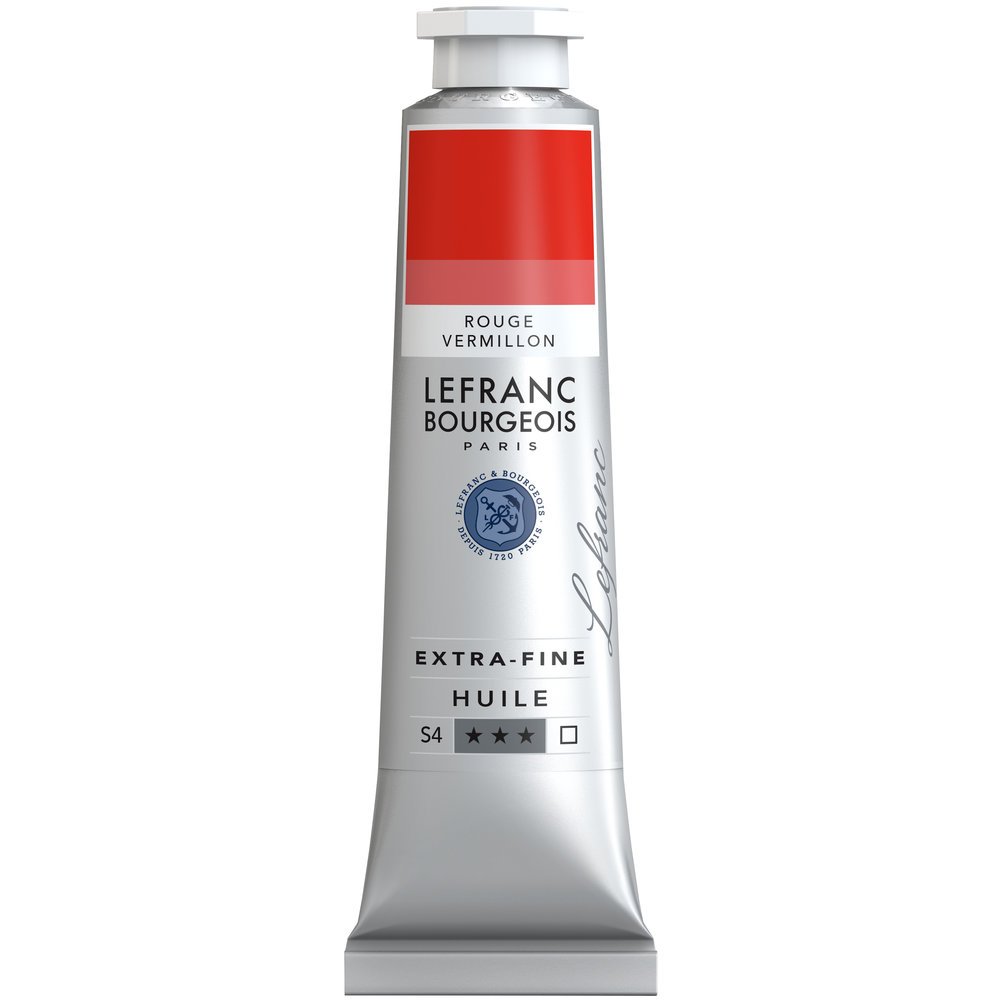 Lefranc Bourgeois Extra-Fine Oil Paint, Artists Quality, Vermilion Red, 40ml Tube — image 1