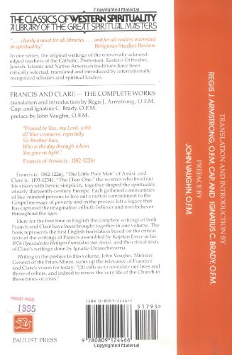 Francis and Clare: The Complete Works (Classics of Western Spirituality (Paperback))