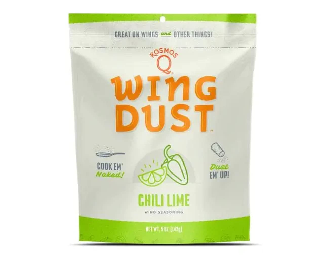 Chili Lime Wing Dust, Fiery & Zesty Chicken Wing Seasoning for Chicken, Popcorn, Fries & More, Spicy Chili & Tangy Lime Flavor Dry Rub Seasoning Dust, Great for Grilling & Smoking, 5 Oz
