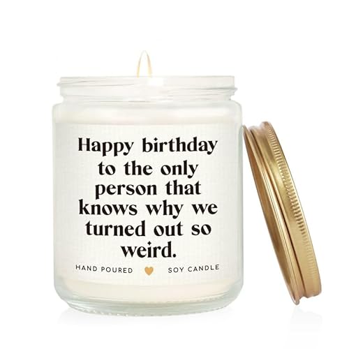 musaecoin Sister Birthday Gifts, Funny Gifts for Sister- Handmade Lavender Candle (7oz), Happy Birthday Sister Presents from Sisters Brothers