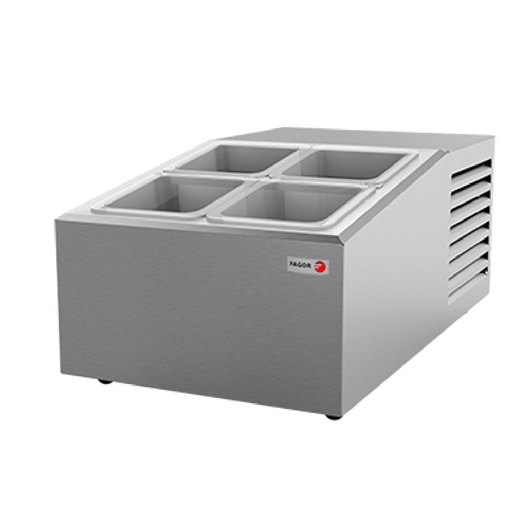 Fagor Commercial CPR-4 (4) Pan 6" Deep Refrigerated Countertop Rail | Fridge.com