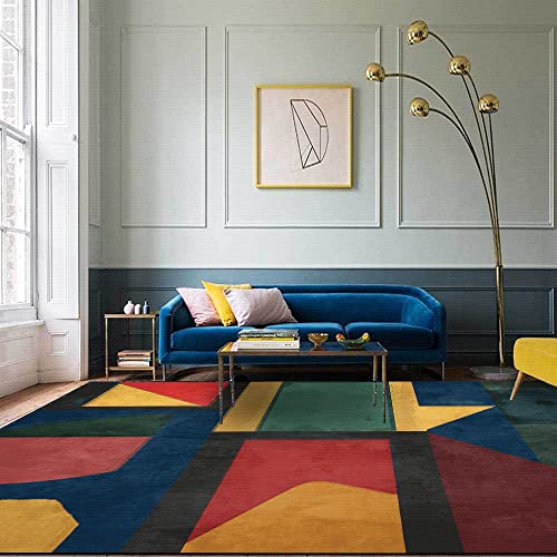 Tapis doux lavable d'une douceur exceptionnelle et au design géométrique abstrait - 2