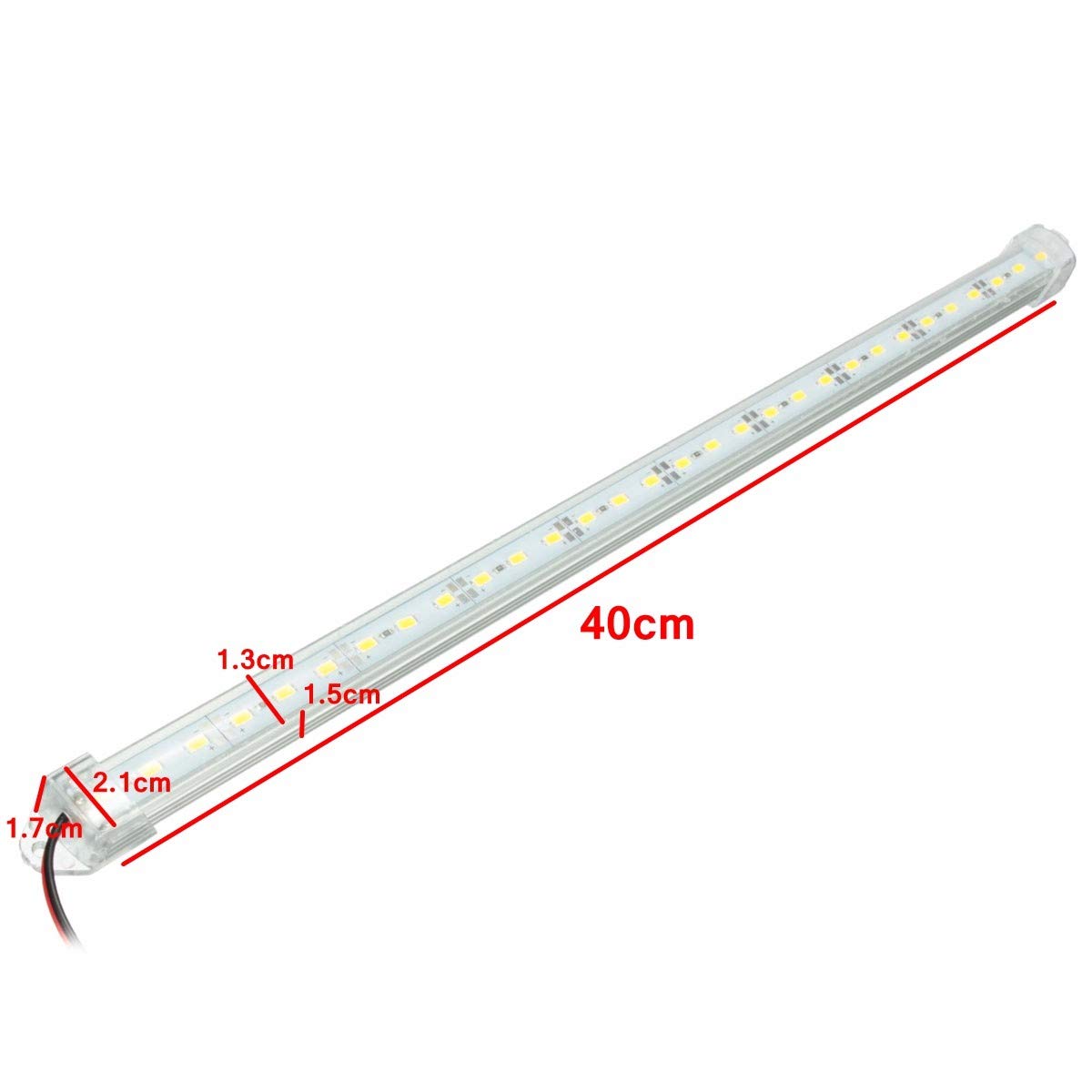 12V 40Cm Voiture 30 LED SMD Barre Lumineuse Intérieur Barre Van Caravan Lwb Réservoir - Blanc Chaud